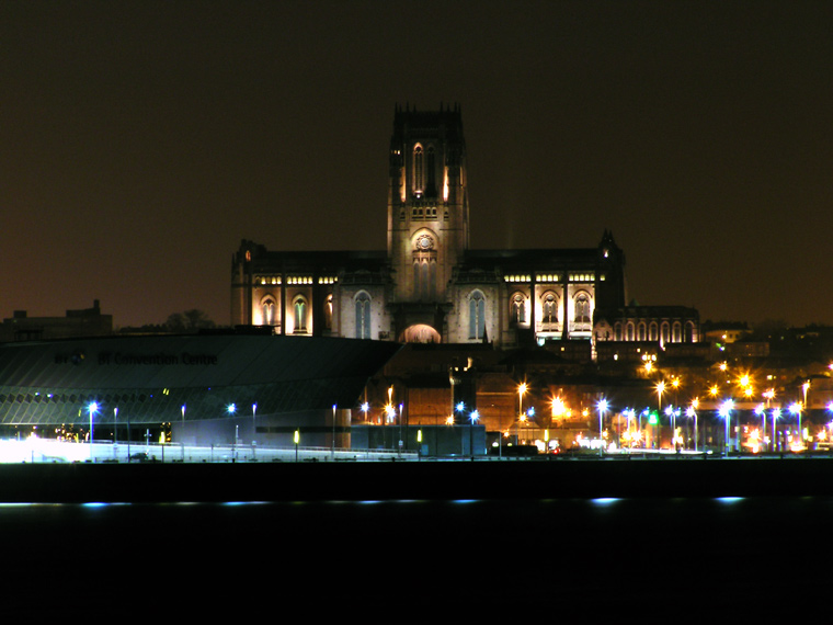 Liverpool Anglican Cathedral, as seen from Birkenhead